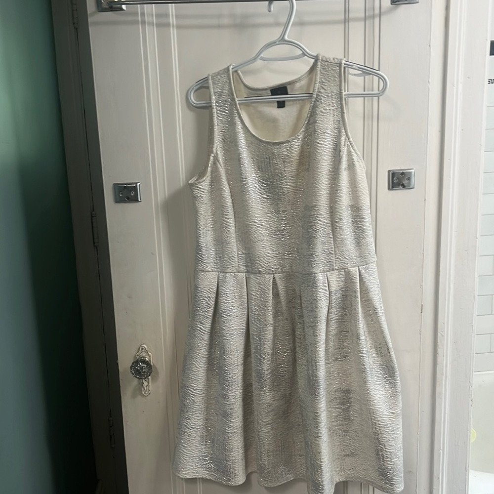 White and sliver dress